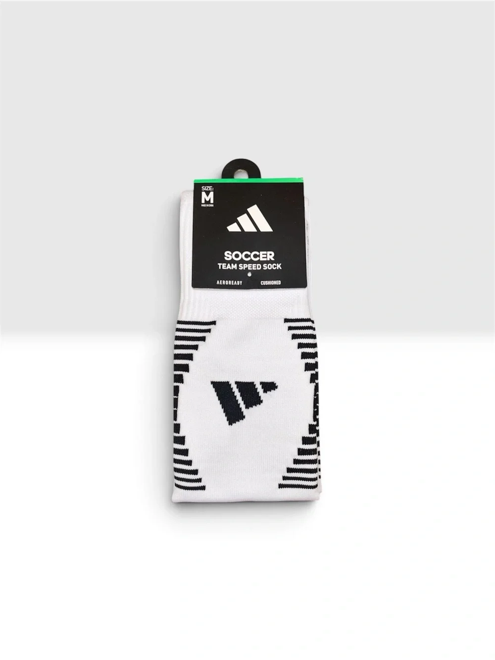 adidas White and Black Team Speed Soccer Socks